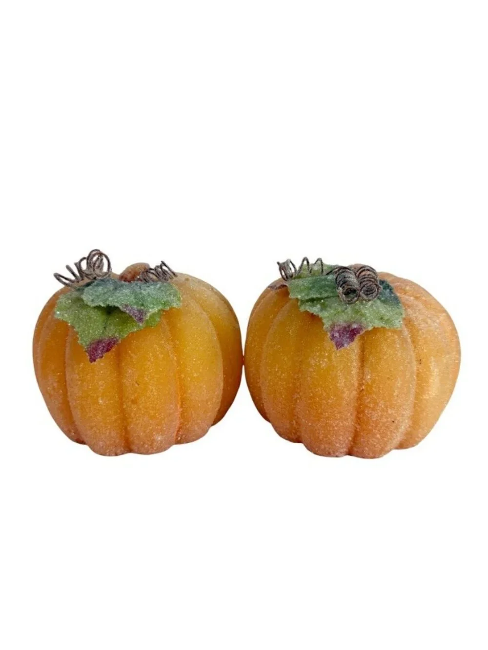 Sugar Frosted Illuminated Pumpkins By Valerie Par Hill Set Of 5 Tested And Works